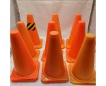 Lot Of (20) 9&quot; Orange Construction Cones For RC Car Toys - $42.76