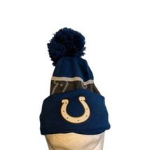 Indianapolis Colts New Era Pom Knit Beanie NFL Blue with Gold - $21.13 CAD
