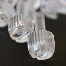 Pack of 60 Transparent Clear Plastic Acrylic Thumbscrews, slotted+knurle... - $19.79
