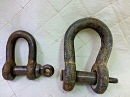 Clevis Shackles Maritime Vintage Heavy Duty Pin Anchor Hook Rope Rigging... - $52.99