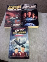 Two Star Trek Books And A Battlestar Galactic a Book - $5.90