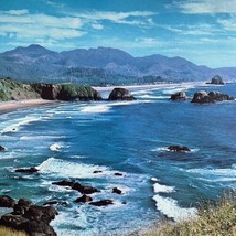c1950s Oregon Coast Sea Scape Mirro Krome Large Giant Postcard 6x9in - £16.04 GBP