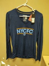 New Adidas MLS New York FC Navy Ultimate V Neck LS Shirt Ladies Sz Small... - £11.35 GBP