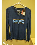 New Adidas MLS New York FC Navy Ultimate V Neck LS Shirt Ladies Sz Small... - £11.39 GBP