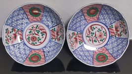 Pair of Vintage Traditional Handpainted Chinese or Japanese Porcelain Rice Bowl - £21.83 GBP