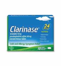 5 PACK Clarinase Tablet 10 TABLETS , Allergic Rhinitis , Utricaria TRACK... - £59.52 GBP