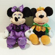 Disney Halloween Minnie Mouse Hallmark Pumpkin Prince Mickey Mouse 14&quot; Plush - £17.64 GBP