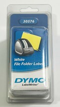Dymo 30576 LW White File Folder Labels 9/16&quot; X 3 7/16&quot;  (2 x 130 Labels)... - $5.93