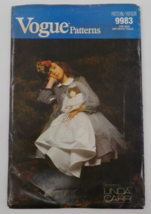 Vogue Craft Pattern #9983 22&quot; Girl Bride Doll Wedding Gown Slip Veil Uncut 1987 - £7.86 GBP
