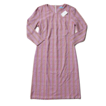 Nwt J. Mclaughlin Sophia In Orange Pink Deco Tile Stretch Dress Xs $228 - £34.41 GBP
