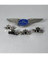 Vintage KLM Airline Junior Winged Stewardess Pin Badge With Pins - €7,91 EUR