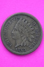 1863 Copper Nickel Indian Head Cent Penny Early Type Coin Exact Coin Pictured 40 - £17.56 GBP