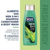 Alberto VO5 Men&#39;s 3 in 1 Shampoo Conditioner &amp; Body Wash Fresh Energy Pack of 3 - £7.46 GBP