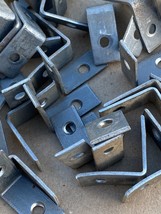 Lot of 50 pcs L &quot;L&quot; under shelf small steel brackets, size 1&quot; x 1/2&quot; wide - $5.28