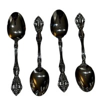 Set of 4 Oneida Stainless MICHELANGELO Heirloom Soup Spoons Glossy Mint! - £19.35 GBP