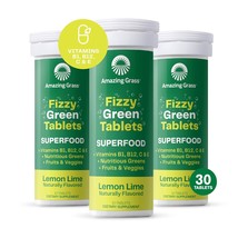 Amazing Grass Fizzy Green Tablets Superfood: Green Superfood Water Flavoring Tab - £25.57 GBP