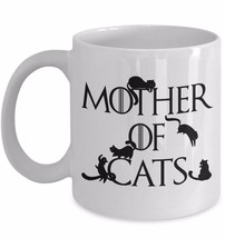 Mother of Cats Mom Crazy Cat Lady Funny Coffee Mug Game Throne Fan Birthday Gift - £15.24 GBP