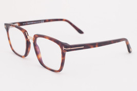 Tom Ford 5523-B 054 Havana Gold Blue Block Eyeglasses TF5523-B 054 50mm - $189.05