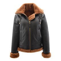 DR248 Women&#39;s Real Sheepskin Winter Warm Jacket Ginger - £298.30 GBP