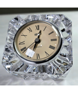 Clear Diamond Cut Crystal Shelf Quartz Clock by Mikasa From Germany 3.5in - $378.57 MXN