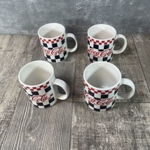 Vintage Coca-Cola Checkered Coffee Mug By Gibson 1996 Red/White/Black - ... - £18.54 GBP