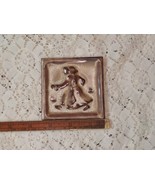 Vintage Decorative Ceramic Tile Rustic Woman Walking Small Tile FREE SHI... - £9.71 GBP
