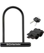 Schwinn Anti Theft Bike Lock, Security Level 4, U-Lock, Keys, Black - £27.23 GBP