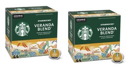 2 x Starbucks Veranda Blonde Roast Coffee Keurig K-Cup Pods - 44 each 88... - £45.89 GBP