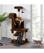 51In Cat Tree Large Tower With Elevated Hammock, Rotating Tunnel Activit... - £75.97 GBP