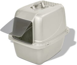 Pets Odor Control Large Enclosed Cat Litter Box, Hooded, Pearl, CP6 - £23.05 GBP