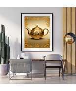 Luxury Golden Teapot shadow Printable Wall Art - $5.52 CAD