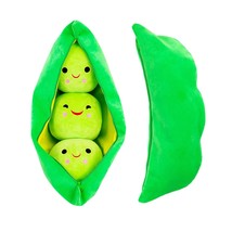 Cute Filled Plant Doll Child Plush Toy Pea Pillow Toy 3 Bean Belt Cloth Bag Crea - £10.20 GBP