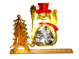 CHRISTMAS ORNAMENTS  2 foil 3-D hanging or standing (E by out) - $1.80