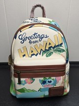 Disney Lilo and Stitch Loungefly Mini Backpack Hawaii Travel Postcard - £71.10 GBP