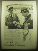 1958 Omega Constellation Chronometer Ad - For men who measure distances in time - £14.61 GBP