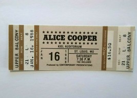 Alice Cooper Original UNUSED 1988 Concert Ticket Kiel Auditorium St. Louis Rock - £13.66 GBP