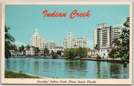 Vintage Postcard Indian Creek Miami Beach Florida Hotel Row Collins Avenue 1967 - £11.31 GBP