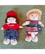 Campbell Soup Kids Vintage 8&quot; Plush Rag Dolls Set Of 2 Boy &amp; Girl 2000 EUC - $94.24 MXN