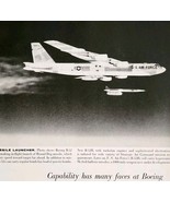 1961 Boeing B52 Missile Bomber Plane Advertisement Aviation B52H Skybolt... - $24.99