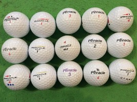 15 USED PINNACLE GOLF BALLS - EXCELLENT CONDITION - PRIORITY SHIPPING - $15.95