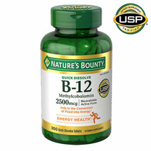 Nature&#39;s Bounty Vitamin B-12 2500 mcg, 300 Quick Dissolve Tablets - £199.37 GBP