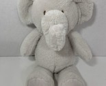 Kellytoy Kelly Baby plush elephant rattle crinkle light gray stuffed sof... - $13.50