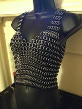 Silver Chainmail Sport Bra sexy Intimate Beach Costume Goth Play - £50.19 GBP