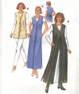 Misses Kwik Sew Button Front Side Slit  Tied Back Vests Jumper Sew Patte... - $9.99