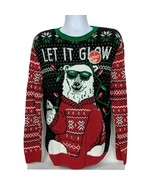 NWT Ugly Christmas Sweater Polar Bear Light Up Let It Glow Lg Long Sleeve - €43,69 EUR