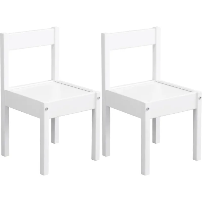 Child 3-Piece Dry Erase and Wood Activity Table  Chairs Set, White, 25&quot; ... - £88.55 GBP