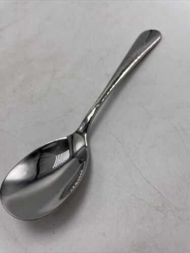 Primary image for Reed & Barton HAMMERED ANTIQUE GLOSSY Stainless Flatware Cream Soup Spoon