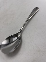 Reed &amp; Barton HAMMERED ANTIQUE GLOSSY Stainless Flatware Cream Soup Spoon - $24.49