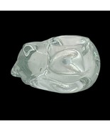 Vintage Indiana Glass Sleeping Cat Crystal Votive Candle Tea Light Holde... - €16,91 EUR
