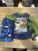 Boys Toy Story Buzz Lightyear Pajama Set with Cozy Socks Blue Size XS. NWT. J - £14.97 GBP